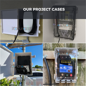 Boîte de jonction électrique en plastique étanche IP65, boîte d'enclosure personnalisée en ABS pour instruments électroniques d'extérieur avec <span class=keywords><strong>ventilateur</strong></span> thermostat - Product Image 4