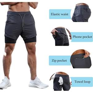 Pantalones Cortos Deportivos 2 en 1 Personalizados para Hombre, Ligeros, para Gimnasio, con Bolsillos, de Secado Rápido, Spandex y Poliéster - Product Image 5