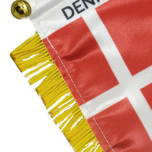 Оптовая продажа, дешевая цена, мини 10*15, атласный флаг для окна заднего вида автомобиля - Product Image 3