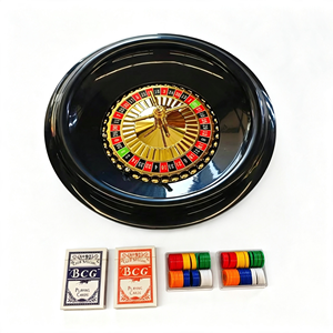 Casino Classic 40cm <span class=keywords><strong>Roulette</strong></span>-Rad-Spielset Blackjack-Tischmatte für Partyspiele mit Rechen und Stahlkugeln Glücksspiele - Product Image 6