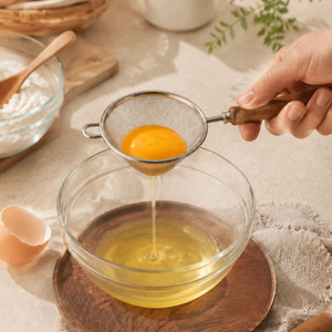 Passoire à mailles fines en acier inoxydable 304 avec manche en bois de noyer, tamis à pâtisserie 30 mailles L/M/S pour cuisine et bar, outils de boulangerie - Product Image 4
