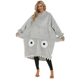 Divertido tiburón con capucha manta pareja <span class=keywords><strong>pijamas</strong></span> dibujos animados regalo cálido alargado ancho hogar Animal <span class=keywords><strong>Pijamas</strong></span> - Product Image 5