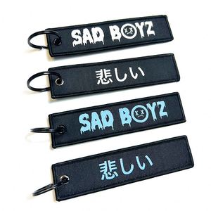 Wholesale Custom Fabric Embroidery WWOWN Patch <b>Key</b> <b>Ring</b> Tag Embroidered Carabiner & Promotional Keychain - Product Image 2
