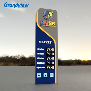 Panneau lumineux de monument extérieur OEM, boîte <span class=keywords><strong>à</strong></span> lumière autonome, publicité <span class=keywords><strong>numérique</strong></span> LED, <span class=keywords><strong>prix</strong></span> du gaz, aluminium, double face, panneau pylône de station-service - Product Image 5