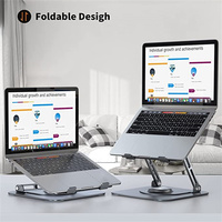 Soporte Plegable Giratorio 360° de Aluminio para Laptop, Base Portátil para Escritorio, Elevador para MacBook, iPad y Celulares
