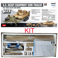 1/12 trased HG P806 équipement militaire lourd, KIT de bricolage pour armée américaine M747 moulé sous pression 6x6 RC Semi-camions avec remorques