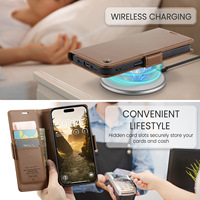 Étui portefeuille en cuir PU pour iPhone 18 Pro 17 Pro Max avec gaufrage animal, design antichoc et protection d'appareil photo intégrée