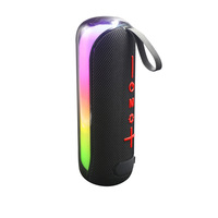 Haut-parleur avec lumière LED RGB, microphone intégré, batterie rechargeable - Idéal pour les fêtes et le home cinéma