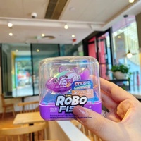 Ikan Renang Robot Plastik ZURU Unisex (Teal + Oranye) Berubah Warna Saat Terkena Air Dilengkapi dengan Baterai