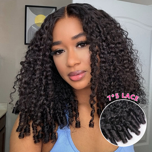 Perruques <span class=keywords><strong>ISEE</strong></span> Cheveux Bruts 7X5 Lace Wear & Go Ondulées (Water Wave) 100% Cheveux Humains, Pré-Coupées, Pré-Épilées, Prêtes à Porter, Sans Colle, pour Femmes - Product Image 1