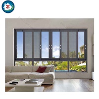 Fenêtre coulissante moderne en alliage d'aluminium, économique et de haute qualité, pour usage extérieur dans les appartements et les villas