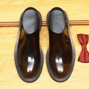 2025 Latest Summer Trendy Men's Cowhide <b>Pointed</b> <b>Toe</b> Shoes <b>Flat</b> Sole Waterproof Lightweight for Business Casual Styles - Product Image 6