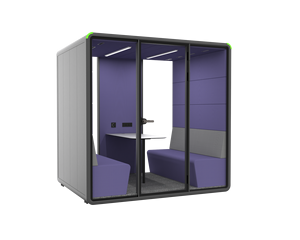 Cabine de travail acoustique mobile pour 4 personnes, isolation phonique, pour usage professionnel en bureau - Product Image 2