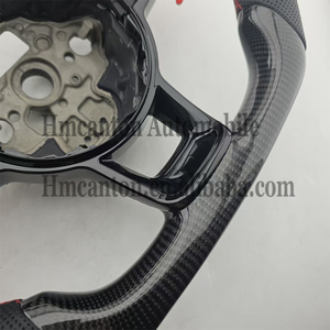 Volante de Cuero Perforado de Fibra de Carbono a Precio de Mayoreo para Volkswagen Golf 7.5 gti - Product Image 5