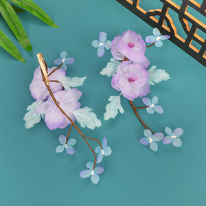 Nuevo Accesorio para el Cabello 2025, Hecho a Mano, con Flor Púrpura Etérea, para Cheongsam y Hanfu (Ropa Tradicional China) - Product Image 3