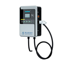 Cargador Rápido de Corriente Continua Bluesky de 20kw-40kw para Montaje en Pared con Conectores Triples CCS, Chademo y GBT y OCPP1.6 para Uso Comercial y Doméstico