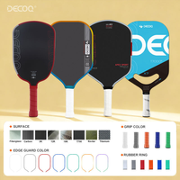 Ensemble de raquettes de pickleball thermoformées personnalisées en gros, 700, durables, 16 mm, en fibre de carbone brute, balles pour l'entraînement