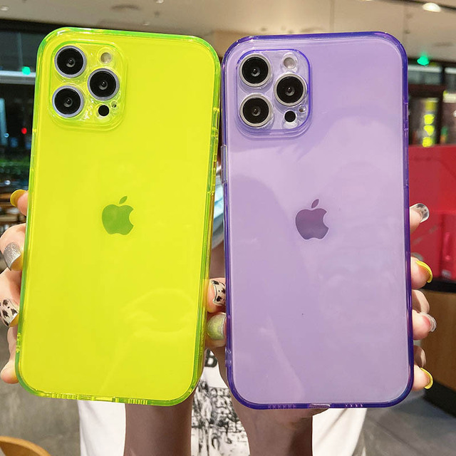 Droopproof Shockproof Fluorescent Transparent TPU Phone Case for Models Free Sample Available