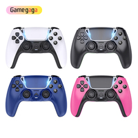 Manette de jeu sans fil Gamegaga P585 pour P5/PC/iOS/Android, double vibration, gâchettes adaptatives, pavé tactile, éclairage RGB, manette de jeu
