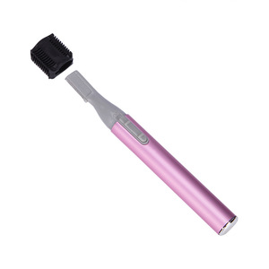 Recortadora eléctrica de cejas Playboy, dispositivo portátil de depilación de color rosa para mujeres y hombres, afeitadora - Product Image 3