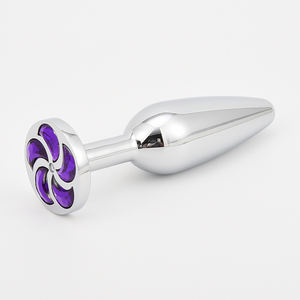 Neuheiten Adult <span class=keywords><strong>Fun</strong></span> Sexspielzeug Lila Blumen form Abnehmbare Bullet Butt Plug <span class=keywords><strong>Ass</strong></span> Lock - Product Image 4