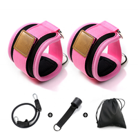 Haltérophilie Jambe Gym Entraînement Fitness Cheville Poignets Rembourré Cheville Bretelles Ensemble Bande De Résistance Pour Fessier Fessier Entraînement