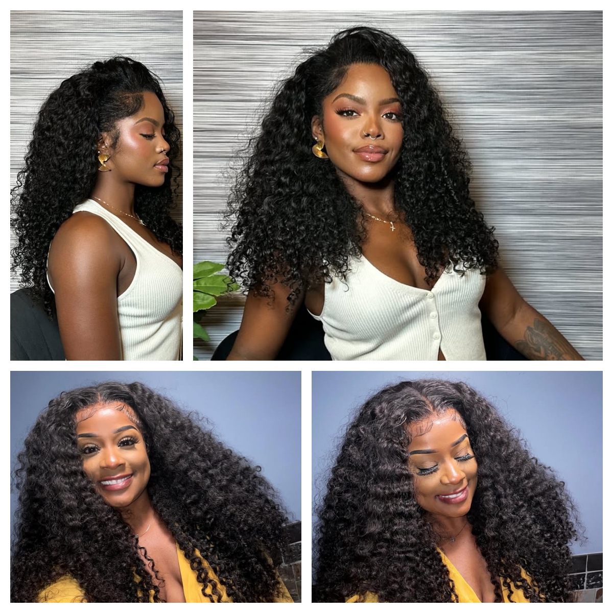 deep wave curly wigs human hair 13x6 lace