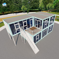 Maisons conteneurs mobiles préfabriquées personnalisées de 20 pieds et 40 pieds Conteneur modulaire préfabriqué pour logements