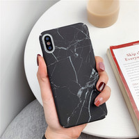 Coque de téléphone rigide en TPU blanc givré pour 8/11, motif marbre, antichoc, étanche, design miroir créatif, avec sangle de téléphone