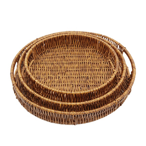 Natural Rattan Handicraft Fruit <b>Storage</b> Basket for Home or Restaurant Kitchen Home Decor Serving Food Basket - Product Image 4