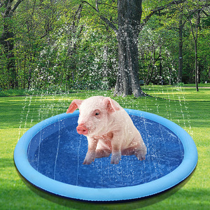 Pet Inflatable Spray Pool 170Cm Round Water Play Mat For Dogs Outdoor Cooling Splash Pad - Product Image 3