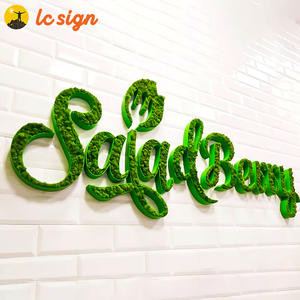 Arte de pared de musgo de letrero LC, pared de musgo, Oficina de musgo, letreros de musgo, letrero de musgo de pared, arte de musgo, decoración de musgo personalizada, musgo Real - Product Image 4