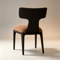 Chaise de salle à manger en tissu Ligné, processus de finition multi-étapes, mobilier confortable, chaise de salle à manger pour appartement et gîtes
