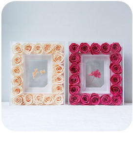 Cadre photo de fleurs naturelles préservées faites à la main, vente en gros d'usine, pour la remise des diplômes et la Saint-Valentin - <span class=keywords><strong>Prix</strong></span> direct usine - Product Image 6