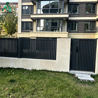 Clôture en aluminium à persiennes personnalisables ANCSEM, espacement moderne, clôture de jardin pour l'intimité, pour immeubles de bureaux et villas résidentielles