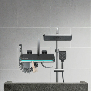 SANIVITAL Rainfall <b>Shower</b> Set Thermostatic Wall Mounted Bathroom Faucet System 3 Hole 4 Outlet Soft Spray - Product Image 3