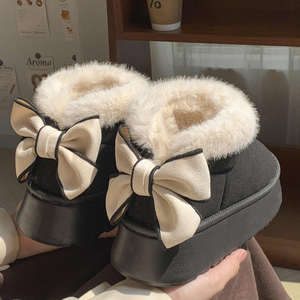 Nuevas Botas de Nieve de Moda para Mujer, con Forro de Felpa, Suela Gruesa de EVA Antideslizante, Estilo Mao, con Lazo, para Invierno - Product Image 2