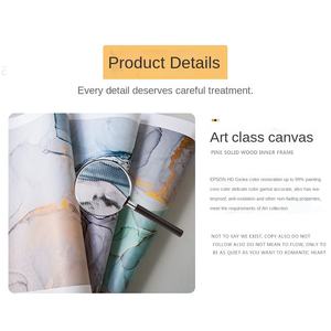 Papel tapiz contemporáneo de rayas bohemias geométricas de oro azul, lienzo autoadhesivo, murales de pared para decoración del hogar, cocina - Product Image 3