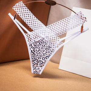 Tanga Sexy de Poliamida con Corte Cruzado Francés, Sin Costuras, de Cintura Baja, Transparente, para Mujer, Talla L - Product Image 5