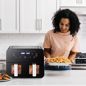 Freidora de aire de doble cesta de gran capacidad con zona inteligente y doble compartimento, nueva, al por mayor - Product Image 2