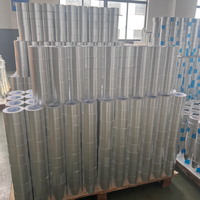 Ruban d'étanchéité professionnel en fibre de verre pour conduits, renforcé, haute résistance, sensible à la pression, activé par l'eau, avec feuille d'aluminium