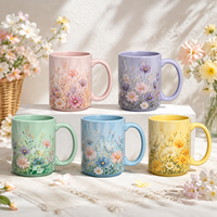 Mug en céramique personnalisé avec logo, 15 oz, sublimation couleur intégrale, tasse à café vierge pour impression par transfert thermique, cadeaux personnalisés, fournitures