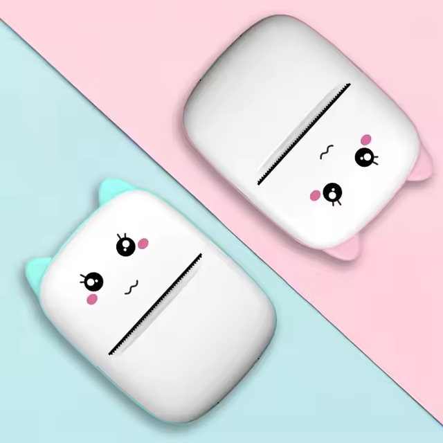 Children'S Birthday Gifts Blue Pink Wireless Mini Pocket Printer With Print Paper  Photo Printing Portable Thermal Printer