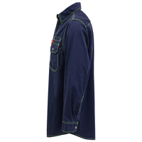 Chemises en coton FR OEM pour hommes, boutonnées, 7,5 oz, respirantes, grandes tailles, hydrofuges, résistantes au feu, pour soudeurs