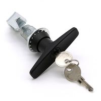 Loquet de compression à poignée en T noir en alliage de zinc de grande taille réglable de haute qualité pour remorque, caravane, auvent