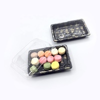 Couvre-plats alimentaires personnalisés KEYMY en PVC/PET recyclable, épaisseur 0,5-1 mm, impression numérique, gaufrage feuille d'or pour macarons et biscuits