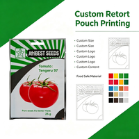 Sachet de conditionnement de graines OEM, laminé, haute résistance à la chaleur, scellé sur trois côtés, imprimé en héliogravure, avec trou de suspension pour la vente au détail