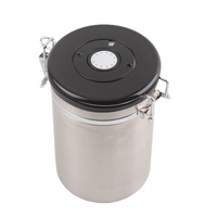 Bocaux de cuisine en acier inoxydable avec suivi de la date, récipient hermétique pour le stockage des grains de café