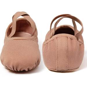 Zapatillas de ballet suaves Dynadans para mujer, zapatos de baile planos de lona con suela dividida y correas elásticas - Product Image 4