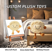 Jouets en peluche personnalisés brodés de dessins animés, super doux, en coton PP, avec doublure en maille et finition mate, pour anniversaire et anti-stress
